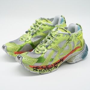 size 41eu 8 US Balenciaga Runner Sneakers White Neon Green Yellow